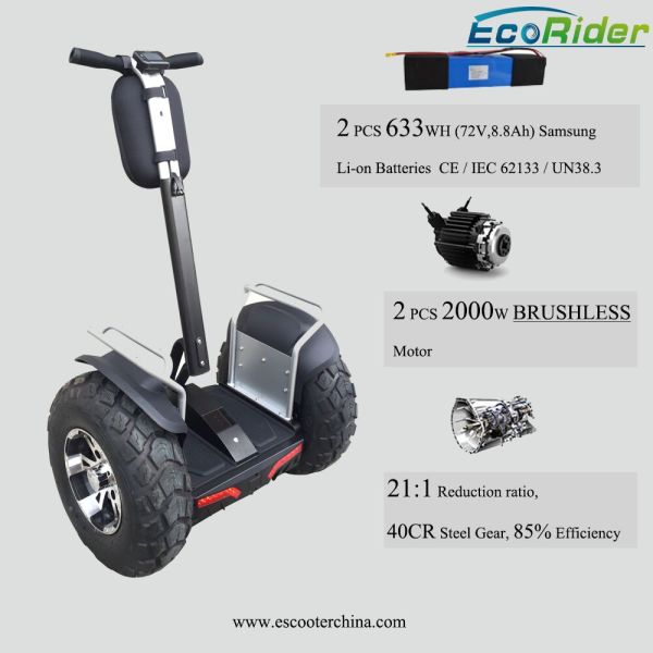 Off Road 72v Samsung Lithium Battery Electric Balance Scooter With 4000w Motor