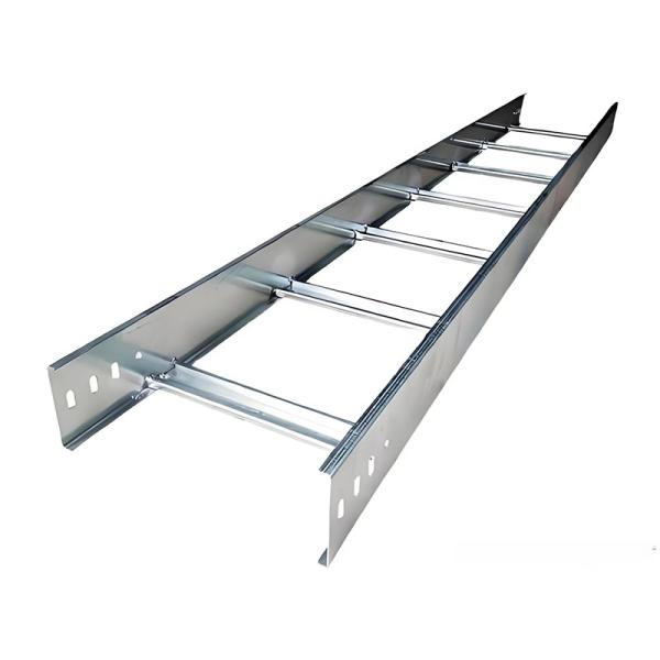 Galvanized Finish Ladder Type Cable Tray with Up To 500kg Load Capacity 100mm-1000mm Width