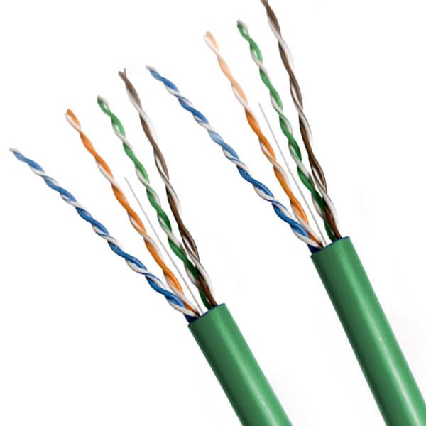 60P UTP 100MHz 24 AWG Cat 5e Cable 1000ft Green High Sped Network Cable