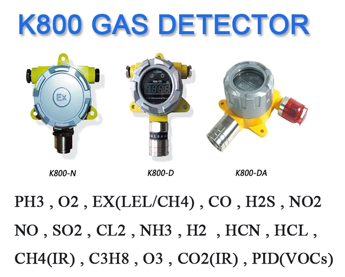 K800 UL Certified Explosion-proof Fixed Gas Detector with Sound and Light Alarm