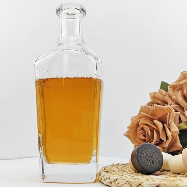 Garrafa de vidro industrial para vodka gin rum tequila whisky brandy 200 ml 375 ml 500 ml 750 ml