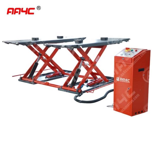 AA4C mid rise scissor lift auto lift vehicle ramp car lift 1M high 3T capacity pneumatic unlock  AA-TCL3100