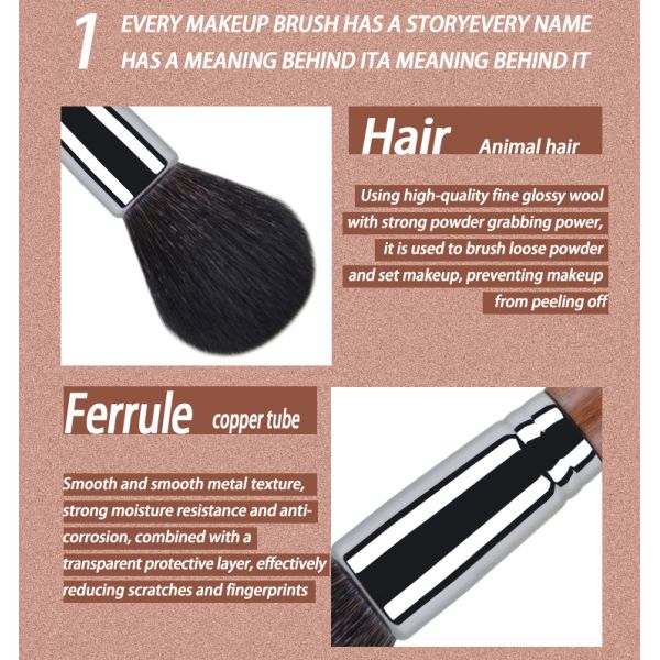 Natural Soft Animal Hair Makeup Brushes