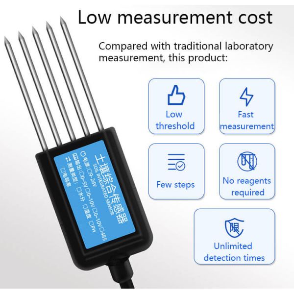 LoRaWAN solar powered wireless soil sensor providing high precision environmental data for greenhouses orchards and lawns