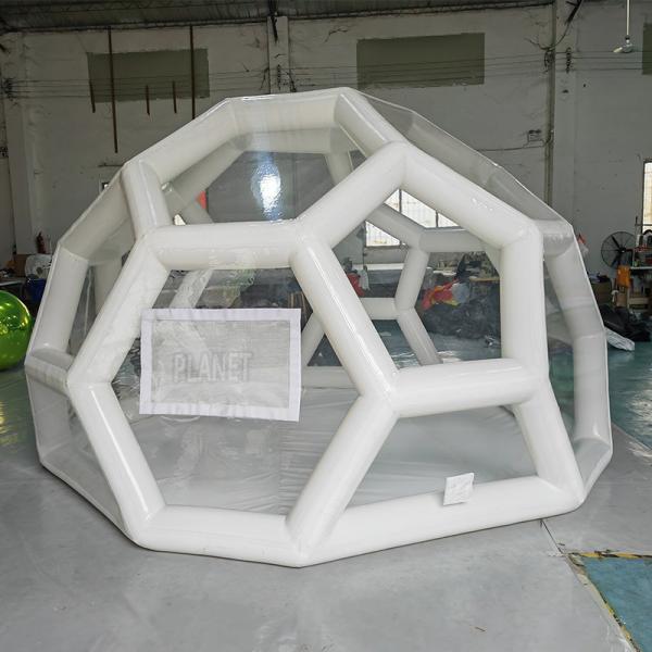 Tenda de acampamento inflável de lonas Tenda de acampamento inflável ao ar livre Casa de férias Tenda de lazer transparente