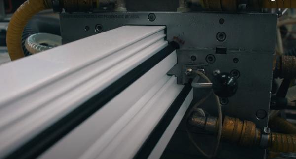 PVC Window Frames Extrusion Line With 22KW Motor Power And Custom Profile Size According To Drawings