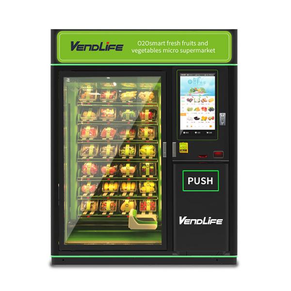 Elevator Fresh Meal Vending Machine MDB System 660kg Gross Weight