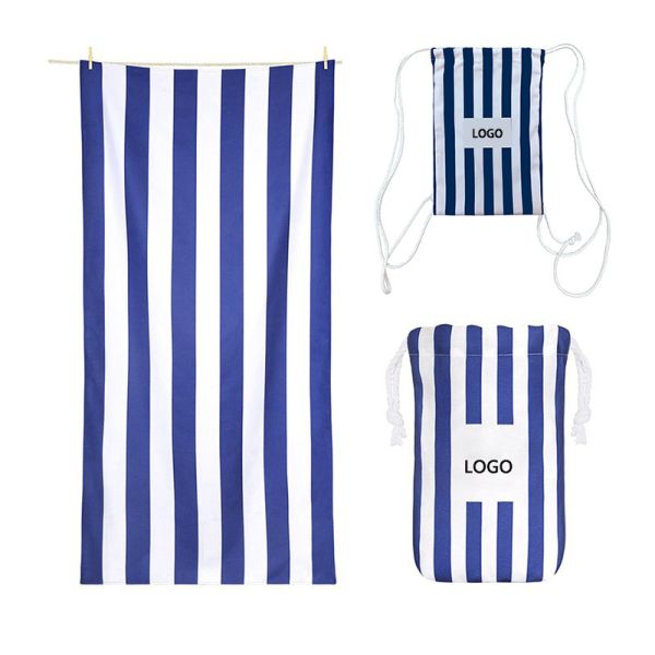 Custom Oversized Quick Dry Lightweight Microfiber Custom Beach Towel