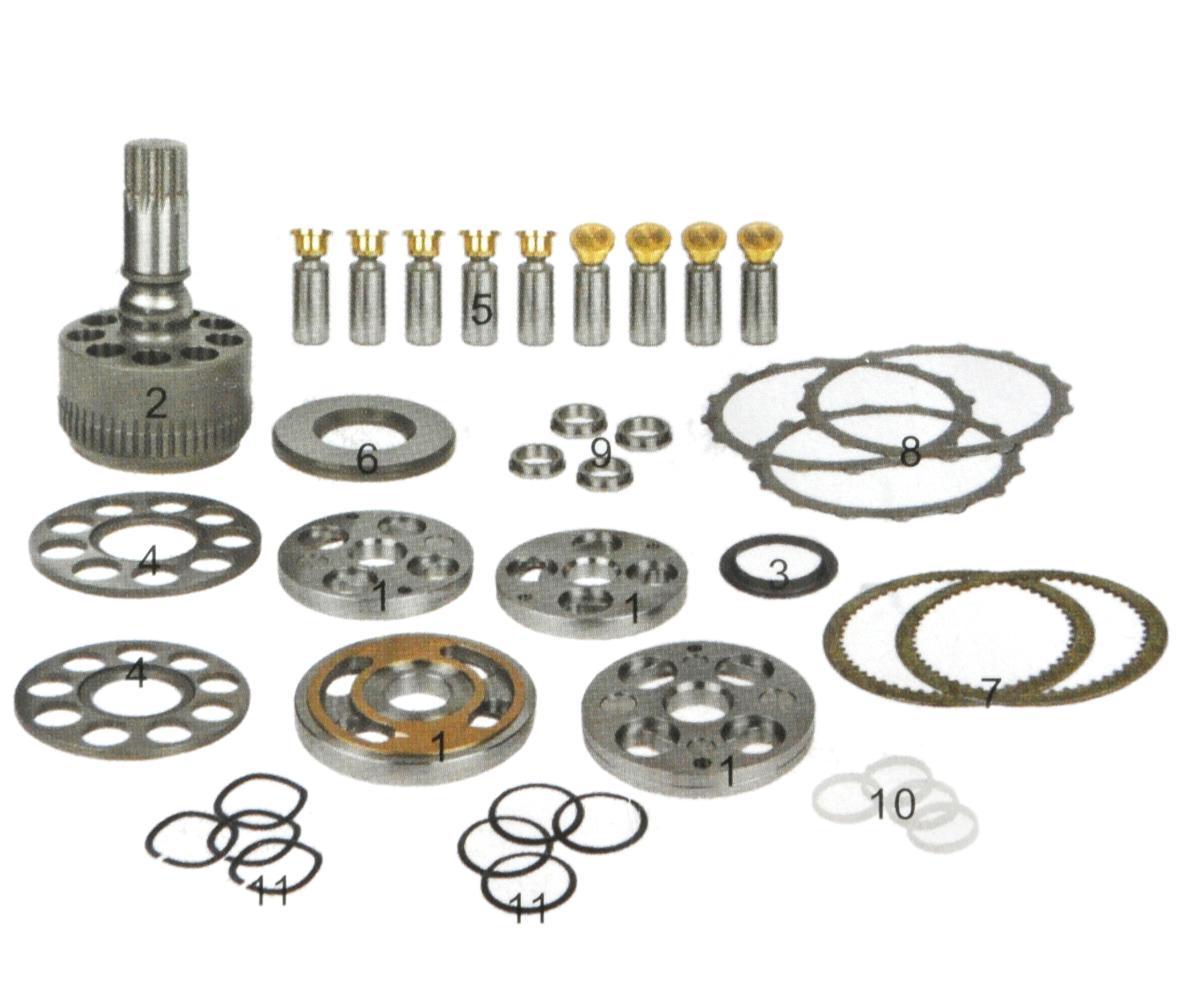 KCQZ Excavator Hydraulic Spare Parts , Excavator Repair Kits PSV2-55 SH100-1 SH120-1