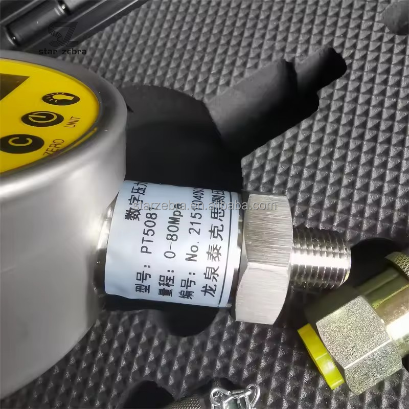 G3/8 Excavator Hydraulic Pressure Test Gauges for Daewoo Hyundai Kato Digital Gauges Excavator Parts