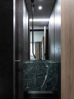 Pradas Verde Green Marble Bathroom Washbasin | Deep Jade Stone Vanity