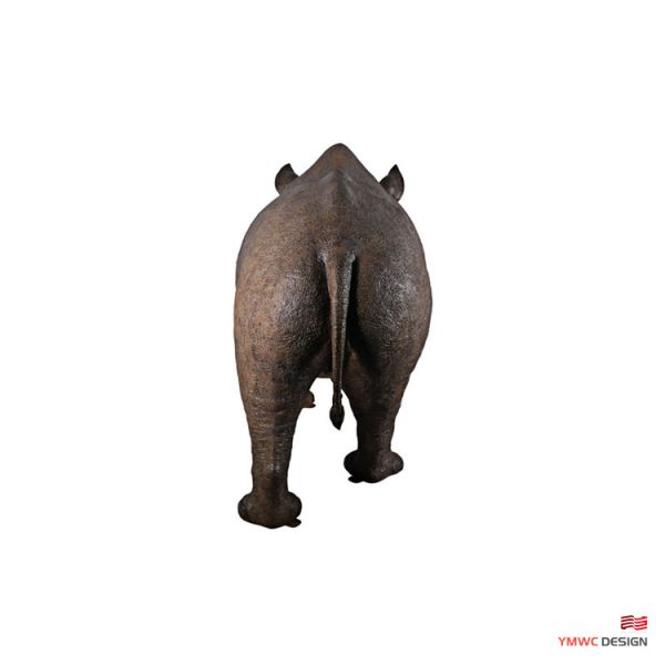 Life-Size Bronze Rhinoceros Statue Custom Metal Animal Sculpture for Customer Size