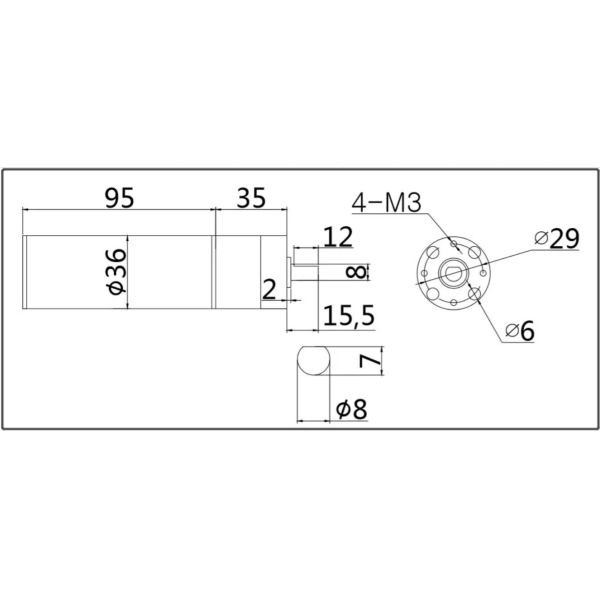 Permanent Magnet Construction 5kw Brushless DC Motor for Electric Motorbike