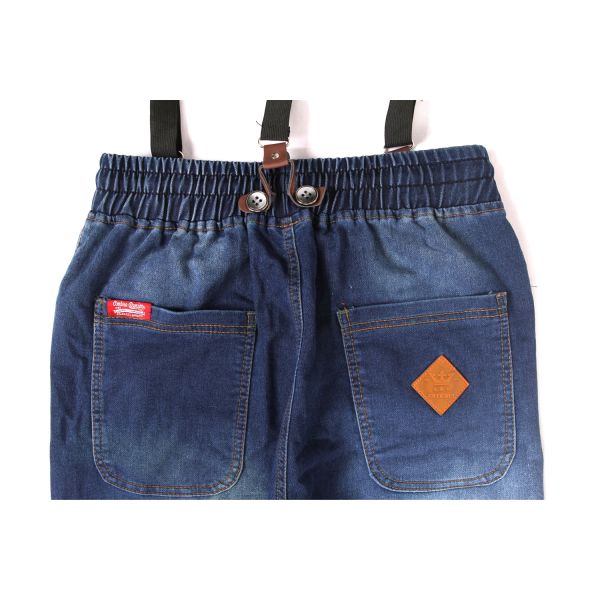 Stockpapa Men's Denim Joggers Pants With Detachable Braces