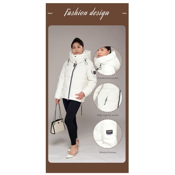 The Fine Quality FODARLLOY F23120 Ladies Warm Hooded Cotton-padded Clothes Women Slim Long Winter Jackets Women Coats