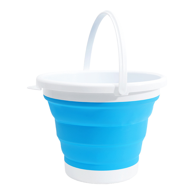 High Quality Portable Folding Children's Outdoor Fishing & Travel Multi-Purpose Bucket Silicone Plastic Water Bucket