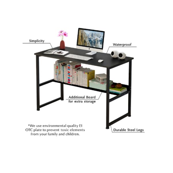 Kids Study Desk Chair Set with Wooden Shelves Modern and Functional Office Furniture
