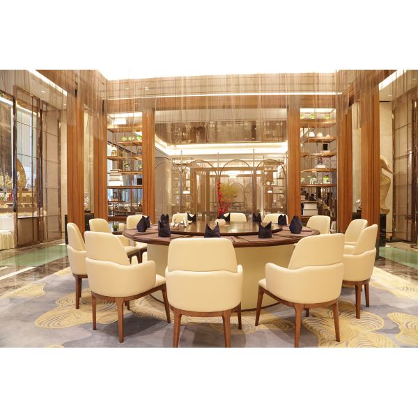 Hotel Restaurant Furniture Set Made Of Solid Ash Wood With Electric Dining Table