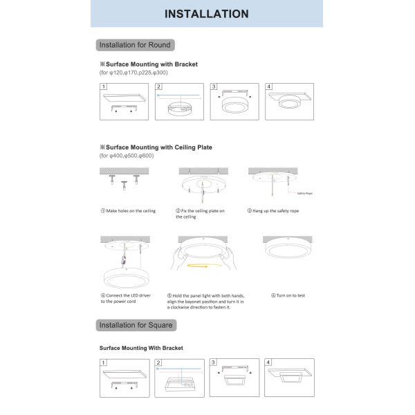 22W Surface Mounted LED Panel Light with Dimmable CCT and Aluminum Housing for 50000 Hours Lifespan