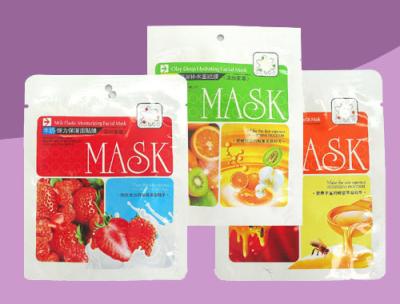 Gravure Printing Promotional Sheet Mask Packaging Three Side Seal With Zipper