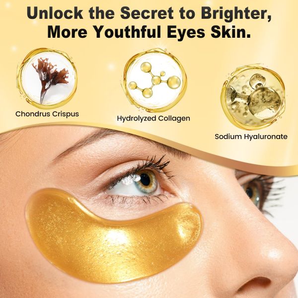 Collagen 24K Gold Hydrogel Eye Masks Patches Anti Wrinkle Dark Circle Reduction