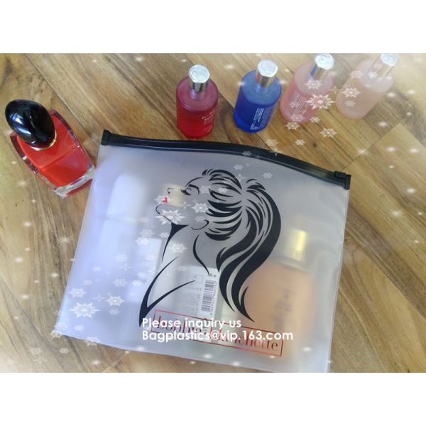 Matte Frosted Slider Zipper Bag Packing Storage Pouches Resealable clothing / cosmetics / Travel suits / promotional pa