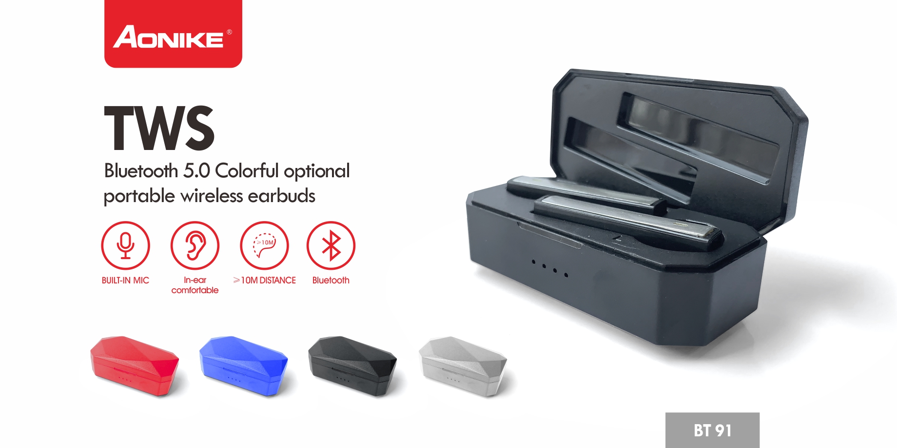 ДОСТИГАЕМОСТЬ портативное беспроводное TWS Earbuds с поручая наушником Bletooth случая
