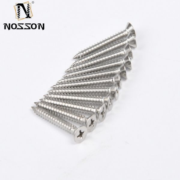 Self Tapping CSK Flat Head Chipboard Wood Screw 304 316 Stainless Steel for Plastic Metal in INCH Measurement System