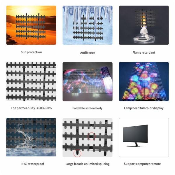 LED I-shaped screen high-density, high-definition outdoor waterproof LED I-shaped grid screen