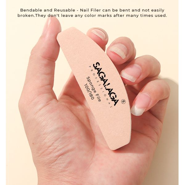 Mini Nail Buffer File 100/180/200/240 Grit Buffers for Nails Files 80/80 Care Tool Kit Professional Manicure Tools