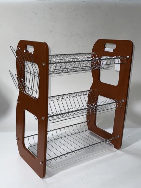 17pcs  3 layers  dish rack ,bowl drainer ,  Drain water ,with House shape ,stainless steel +pp ,16pcs to 22pcs dish