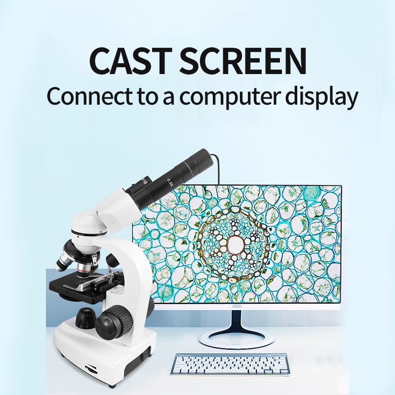 CenLee 15000X Digital Laboratory Compound Microscope Biological HD Wide-Field 10X 50X Eyepieces 360 Rotatable Head Binocular
