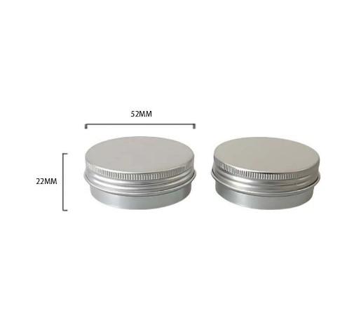 30g 52*22 Silver Round Threaded Aluminum Box Sealed Aluminum Box