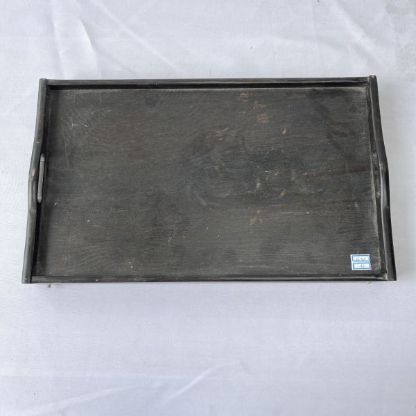Silk-screen Printing Natural Breakfast Wooden Bed Tray with Foldable Legs Kitchen Serving