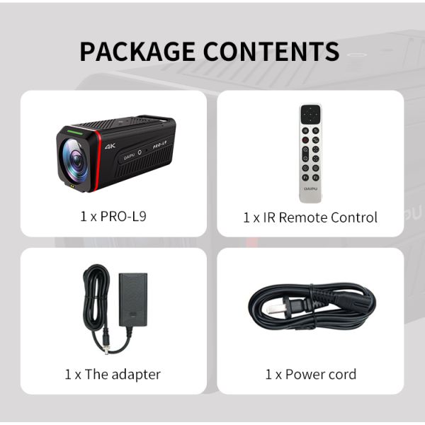 DAIPU PRO-L9 4k HD Optical Zoom Camera for Live Streaming and Video Conference System