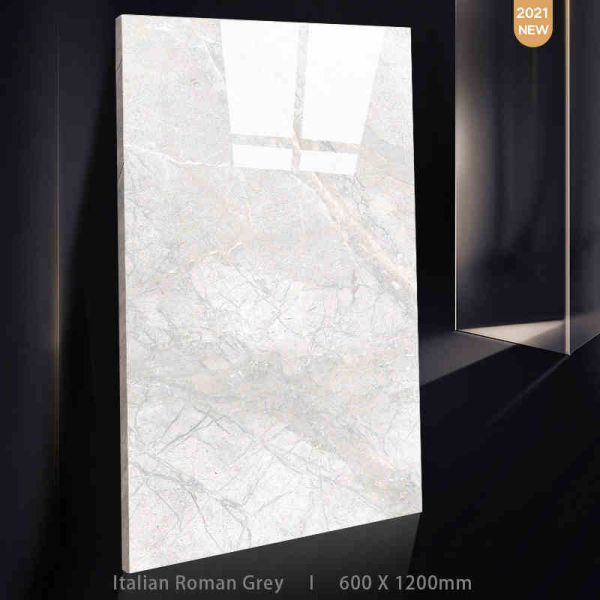 Modern Grey Marble Stone Look Floor Wall Tile