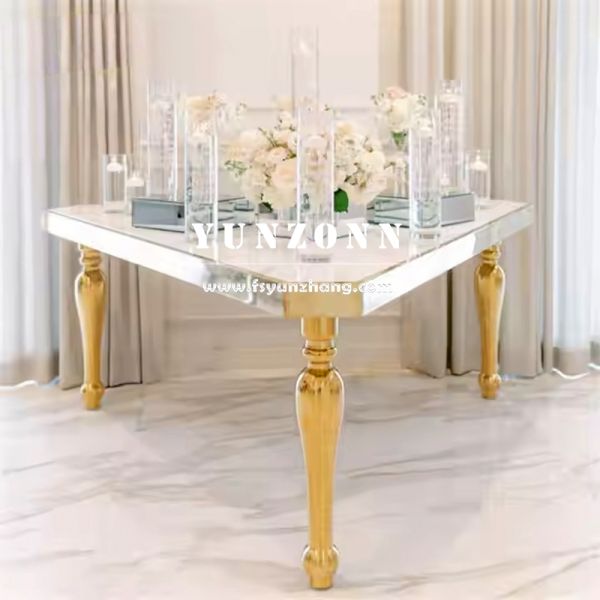YZ Modern Triangle Dining Table Set Stainless Steel Base Tempered Glass Top Multi-color Frame Durable Outdoor Apartment Villa