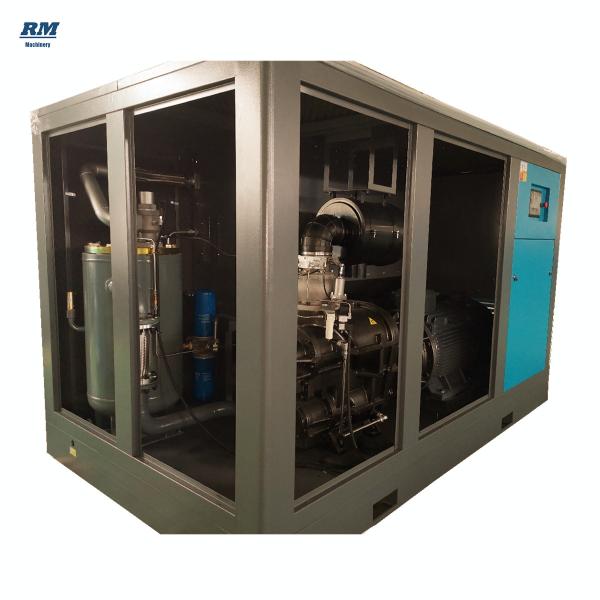 90kw 10 Bar Energy Saving Two Stage Electric Screw Air Compressor big air flow dual stage screw airend