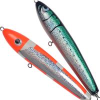 Colorido 20CM/90g Ojos 3D Cebo de madera Ganchos de treble Mejor flotabilidad Leña de pesca de madera sólida