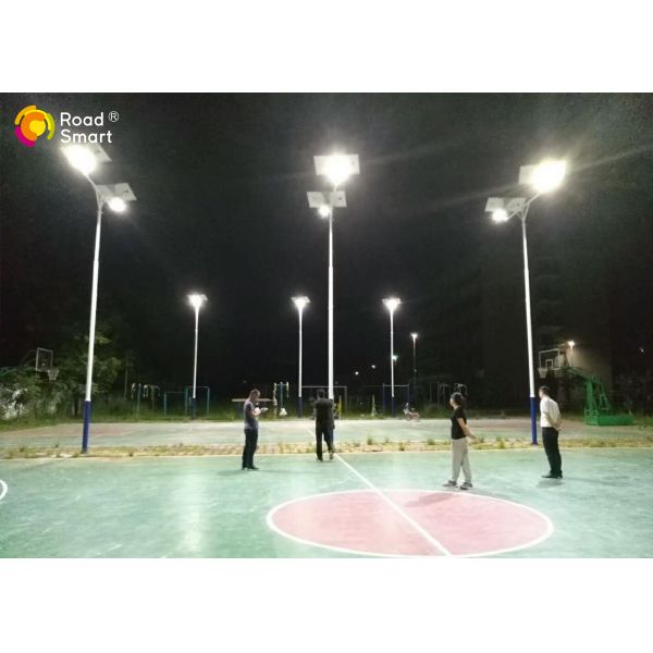 DC Power LED Outdoor Solar Street Lights 50w 7500lm For Basketball Court