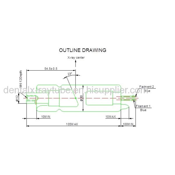 Прочная стеклянная неподвижная трубка кс Рэй, водостойкий кс Рэй механотронное