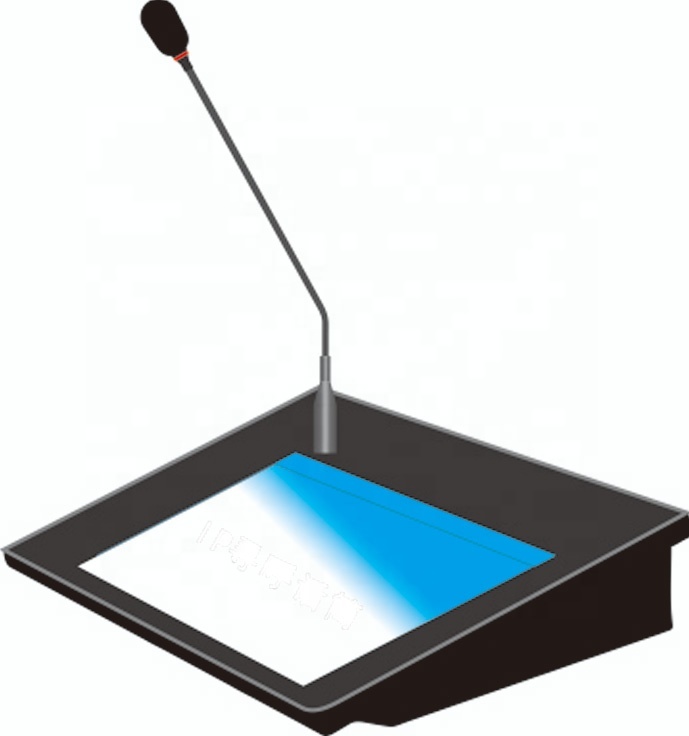Desktop IP Microphone IP Network PA System With 7 Inch Touch Screen