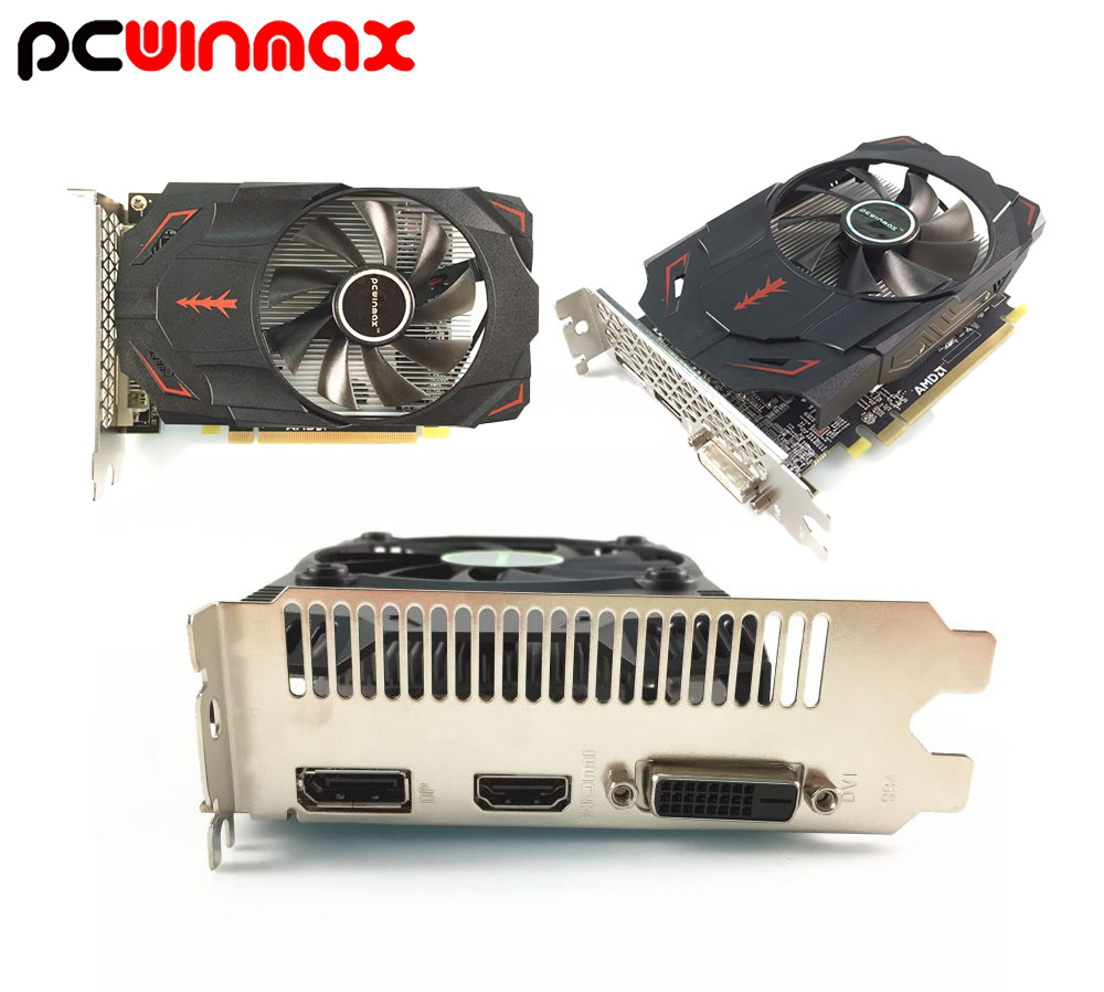 Видеокарта GPU 128-Bit игры ПК компьютера ITX PCWINMAX Radeon RX 550 4GB GDDR5 видео-