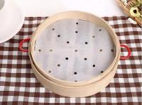 10 polegadas Cesto de cozinha de aço inoxidável HQ-bamboo Wechef 2 camadas de arroz de macarrão rol de vapor
