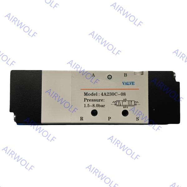 5/2 voie, 5/3 voie soupapes d'air en alliage d'aluminium de la série 4A200 avec 1/8 1/4 Port Taille -20 ~ + 70 °C Plage de température de travail et 0,15 ~ 0,8MPa pression de fonctionnement