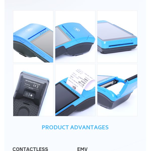 Машина Pos терминала 3.7V 5800mAh POS ИЗМА 2.4GHz MTK MT8735 Handheld автономная