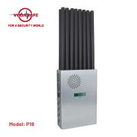 18 portatifs réunit la puissance élevée 16Watt de brouilleur de signal de téléphone portable avec l'adaptateur à C.A.
