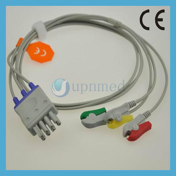 BR-903P Nihon Kohden 3 lead ecg cable,clip