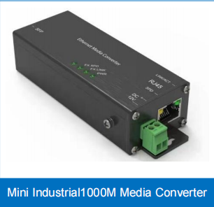 Mini Industrial 10/100/1000Base-TX to 100/1000Base-FX