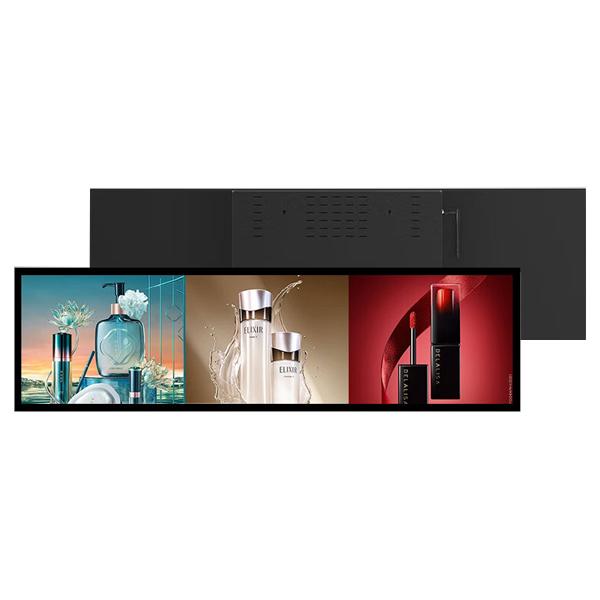 48.8 inch stretch LCD strip advertising wide touch screen display retail shelf monitor strip digital signage shelf